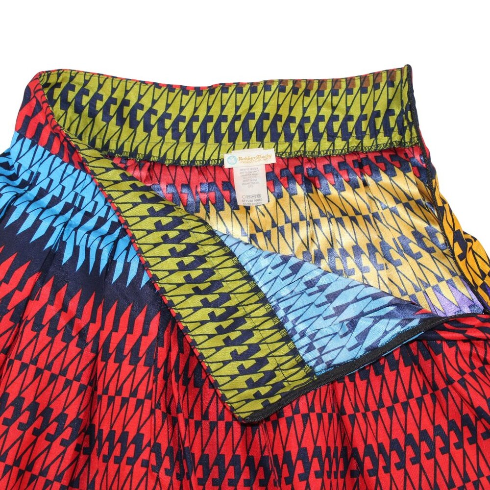VTG Rubber Ducky Productions Womens Sz 0 Multicolored Geometric Pattern Skirt - Picture 6 of 7